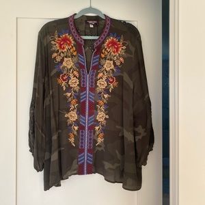 Johnny Was Silk Blouse